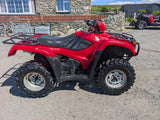 Honda TRX 500 ATV red rugged quad with front and rear racks