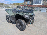 Used CFMOTO CFORCE 450 ATV with olive-green body and front cargo racks
