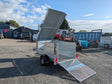 M-Tec quad master trailer with flip-top lid, silver metal finish, by DGT Agri