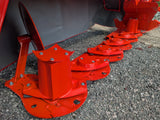 KUHN GMD 240-FF 2.4m disc mower, 6-disc, fast-fit system, hydraulic suspension, red