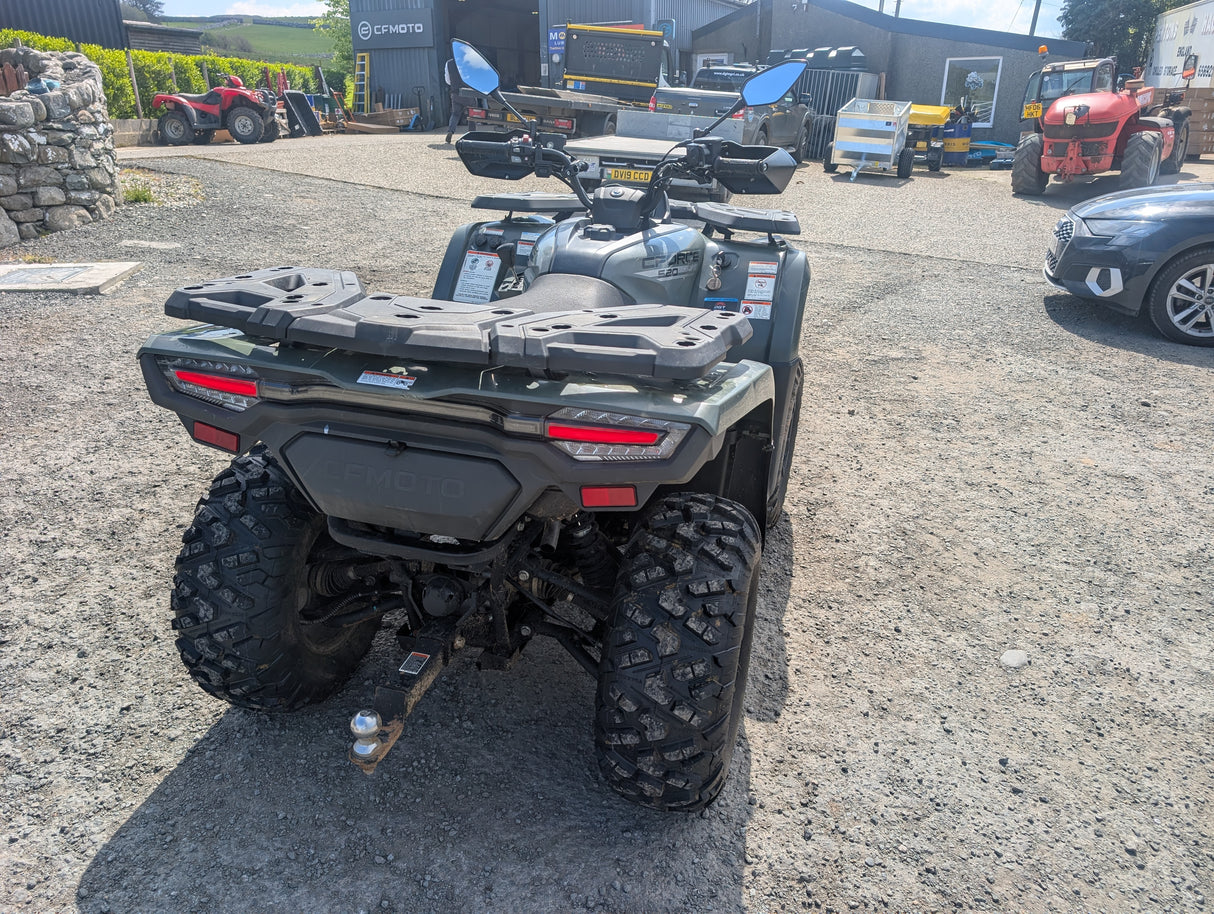 Used CFMOTO CFORCE 520 ATV from DGT Agri, gray body with large knobby tires and rear cargo rack