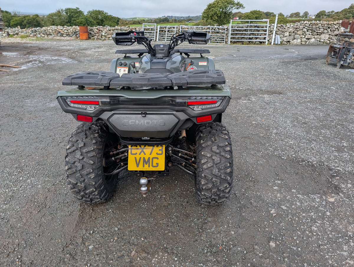 Used CFMOTO CFORCE 520 ATV by DGT Agri, rear view with cargo rack and rugged tires