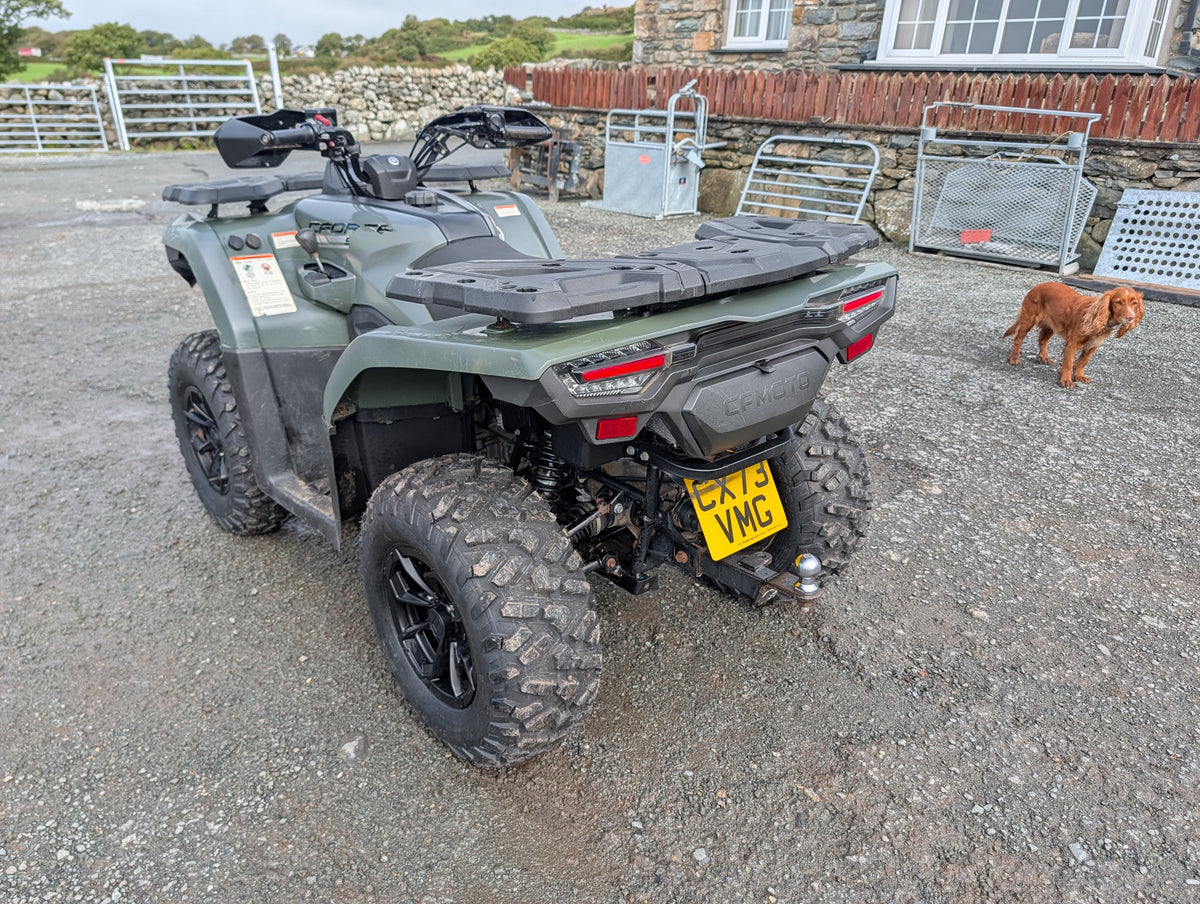 CFMOTO CFORCE 520 ATV with rear cargo rack in olive green