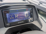 CFMOTO CFORCE 520 ATV dashboard display with blue headlight icon and green indicator lights