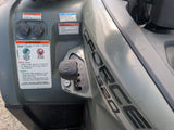 Used CFMOTO CFORCE 520 ATV with dual 12V ports and prominent warning decals.