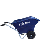 Junior 125L tipping wheelbarrow in blue by JFC Agri with puncture-proof wheels