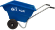 JFC Agri Mini Tipping Wheelbarrow, blue compact farm wheelbarrow with puncture-proof wheels