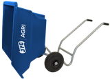 JFC Agri Mini Tipping Wheelbarrow, blue compact wheelbarrow with puncture-proof wheels